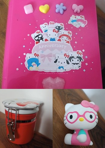Renkli Hello Kitty ve Aksesuar Seti
