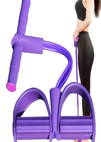Beden Renk Mor Pilates Bandı Sit-Up Yardımcısı