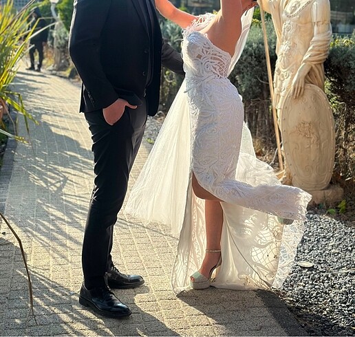 Yırtmaçlı Balık gelinlik - Görsel 6