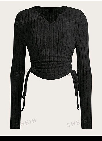 Shein uzun kollu triko crop 