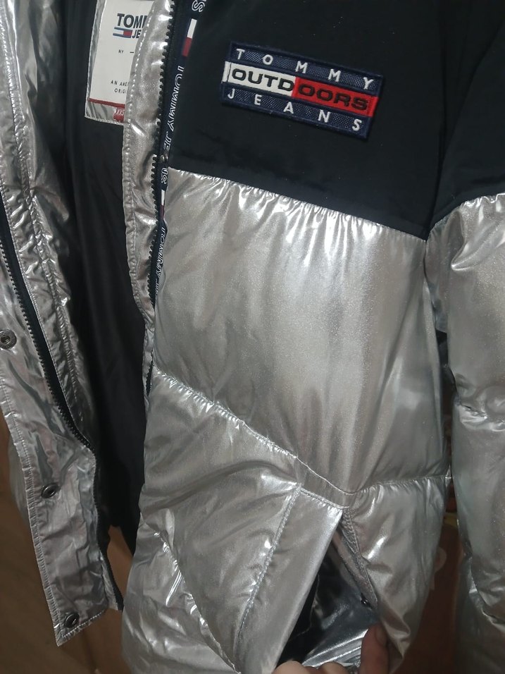 Gri Metalik Fermuarlı Kadın Kışlık Mont - Görsel 3