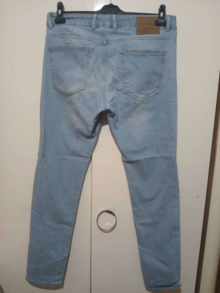 Pastel Mavi erkek Denim Pantolon - Görsel 2