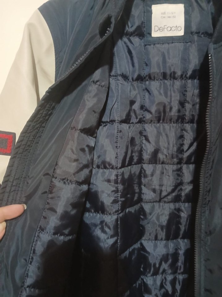 Erkek Çocuk Mavi Baskılı Fermuarlı Ceket - Görsel 3