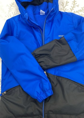 Wedze Kapüşonlu Mavi Erkek kayak Mont Decathlon - Görsel 4