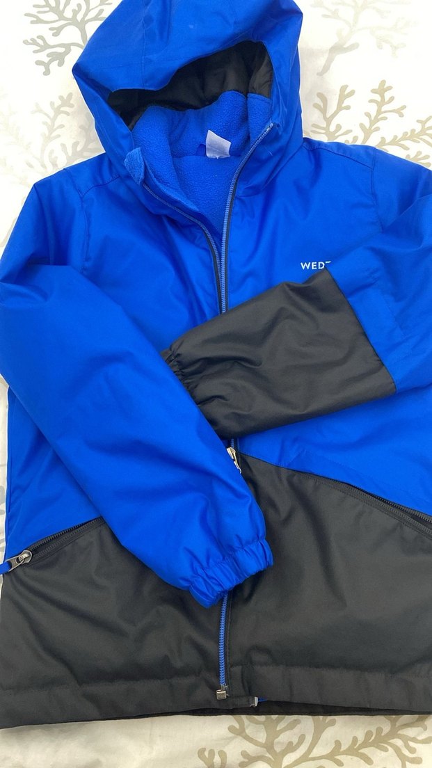 Wedze Kapüşonlu Mavi Erkek kayak Mont Decathlon - Görsel 4