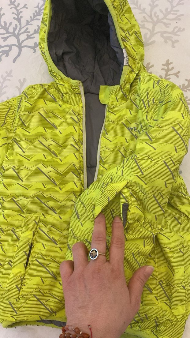 Sarı Fermuarlı Erkek Çocuk Mont çift taraflı Decathlon - Görsel 2