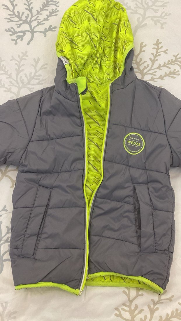 Sarı Fermuarlı Erkek Çocuk Mont çift taraflı Decathlon - Görsel 4