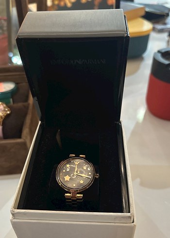 Emporio Armani Yildizli Siyah Kol Saati