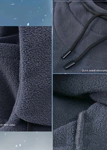 Beden siyah Renk Unisex Kapüşonlu Polar Atkı