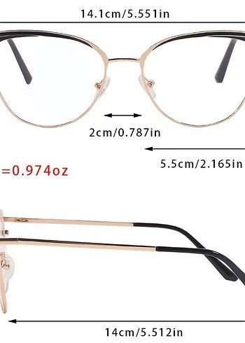 Minimalist Tarz Kedi Gözü Kadın Gözlüğü - Görsel 2