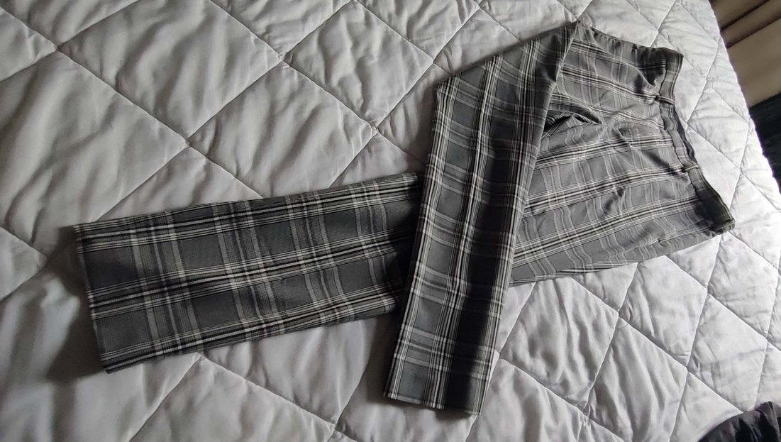 Gri Ekoseli Modern Kumaş Erkek Pantolonu - Görsel 3