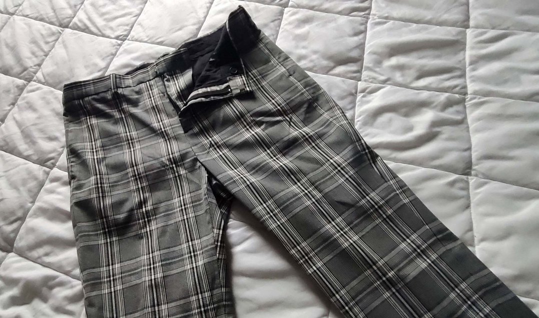 Gri Ekoseli Modern Kumaş Erkek Pantolonu - Görsel 4