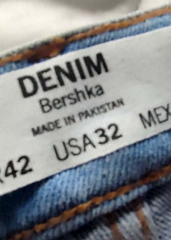 Bershka Mavi Dar Kesim Erkek Jeans - Görsel 7