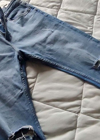 Bershka Mavi Dar Kesim Erkek Jeans - Görsel 5