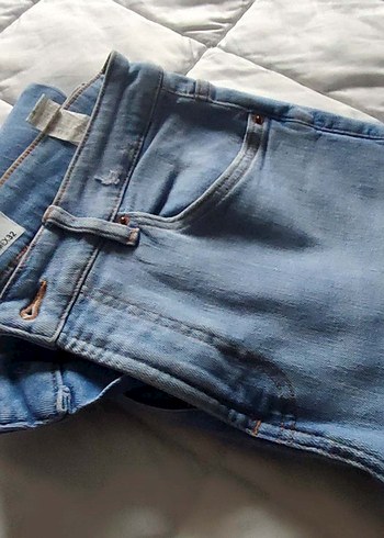 Bershka Mavi Dar Kesim Erkek Jeans - Görsel 8