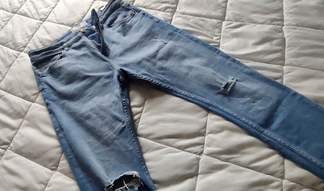 Bershka Mavi Dar Kesim Erkek Jeans - Görsel 5