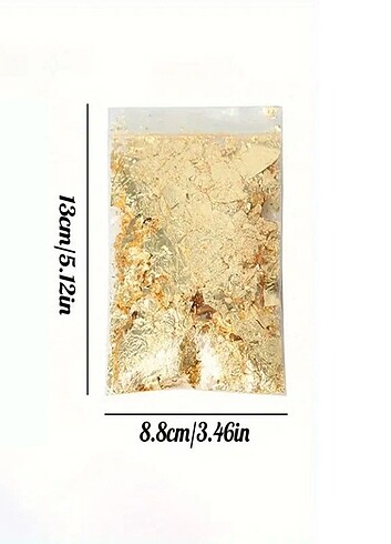 Altın Folyo Pul Payet - Görsel 3