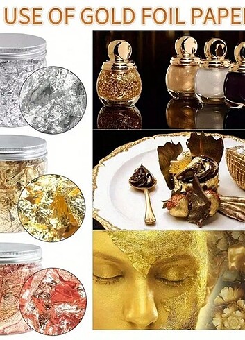 Altın Folyo Pul Payet - Görsel 4