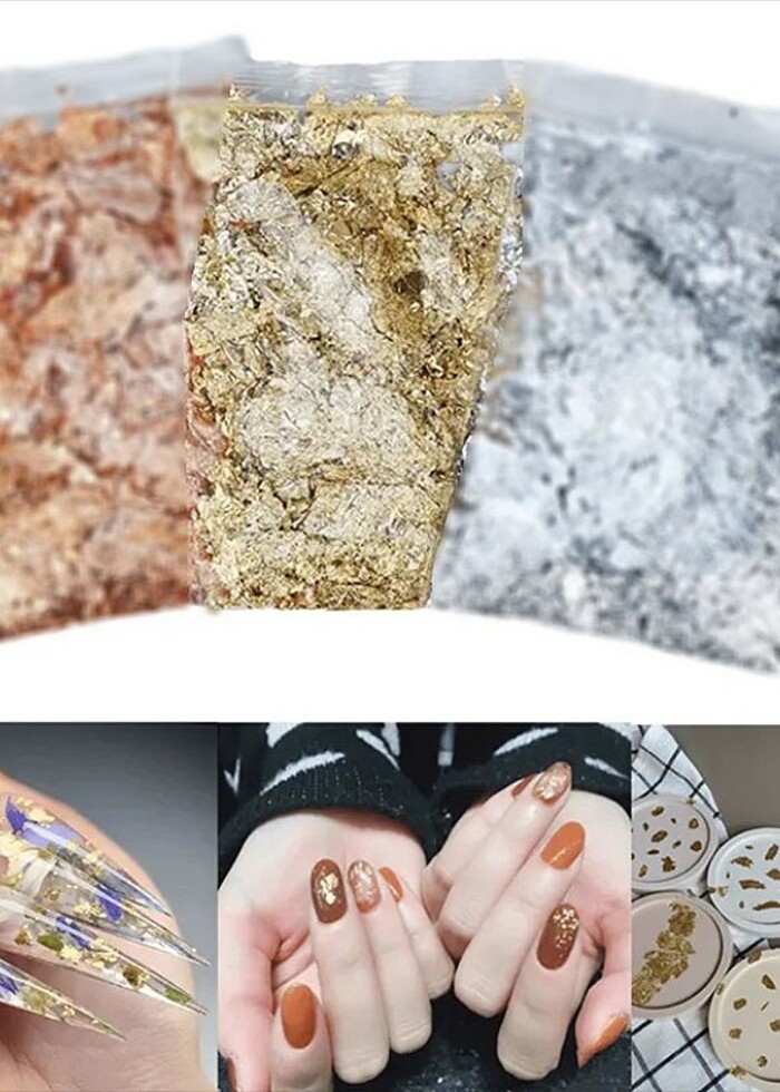 Altın Folyo Pul Payet - Görsel 2