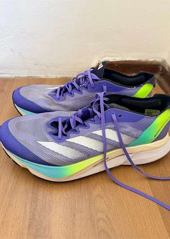 Adidas Mor Neon Yesil Kosu Ayakkabisi