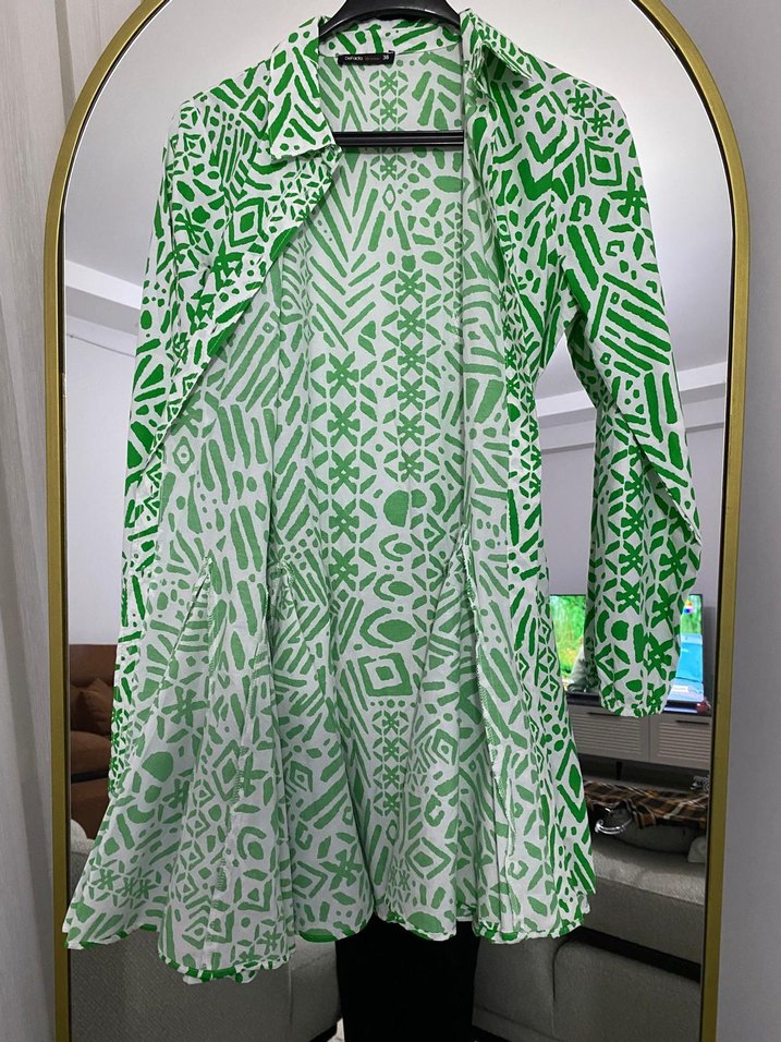 Yeşil Desenli elbise - Görsel 2