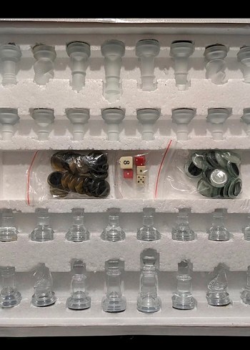 Tavla ve satranç  cam %100 - Görsel 7