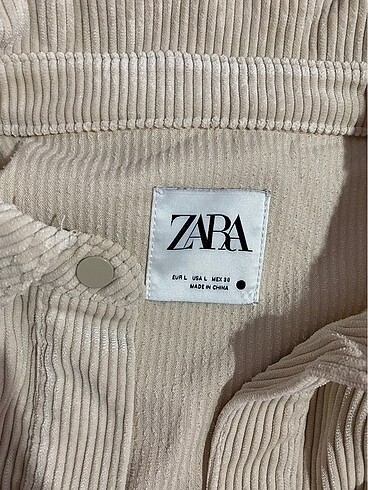 Zara oversize gömlek ceket fitilli