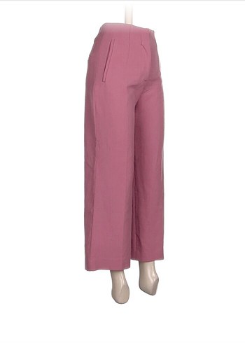 Pembe Midi Kadın Normal Kesim Pantolon - Görsel 2