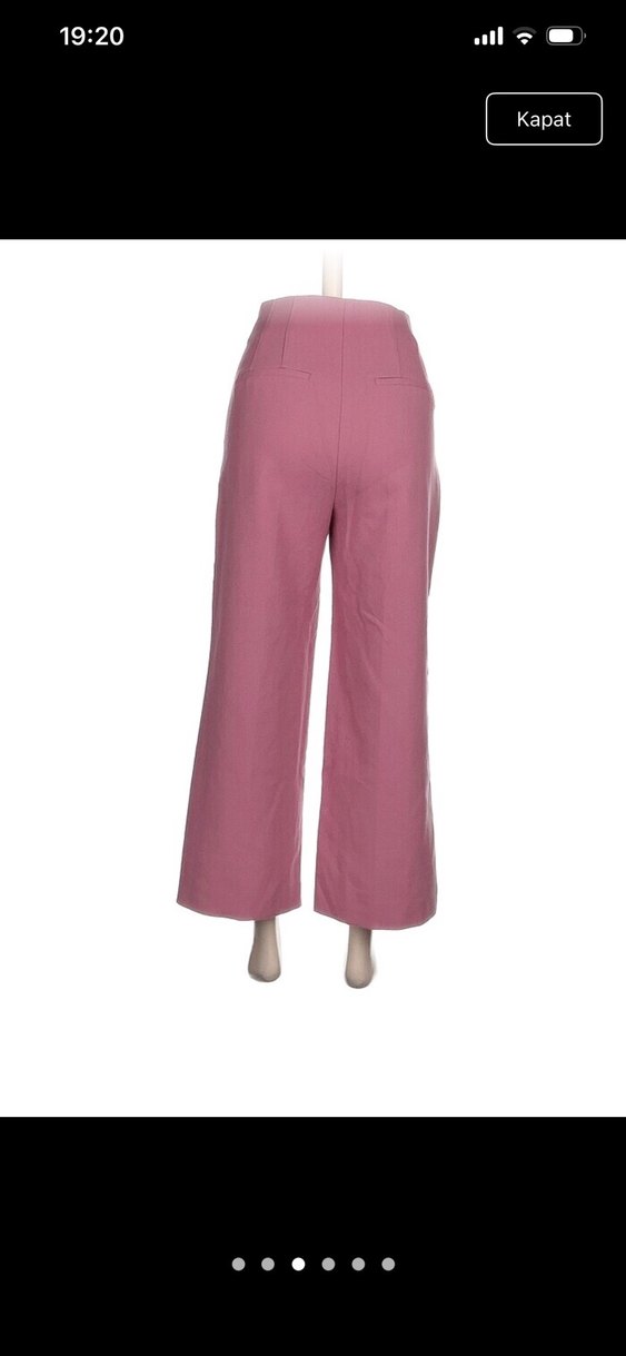 Pembe Midi Kadın Normal Kesim Pantolon - Görsel 3