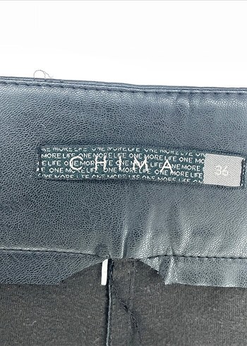 Deri Siyah Kadın Salaş Pantolon - Görsel 4