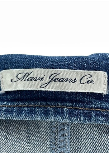 Kadın Lacivert Denim Askılı Şort Tulum - Görsel 4