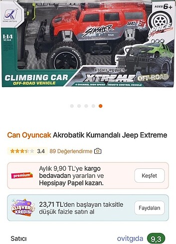 CAN OYUNCAK AKROBATİK KUMANDALI JEEP