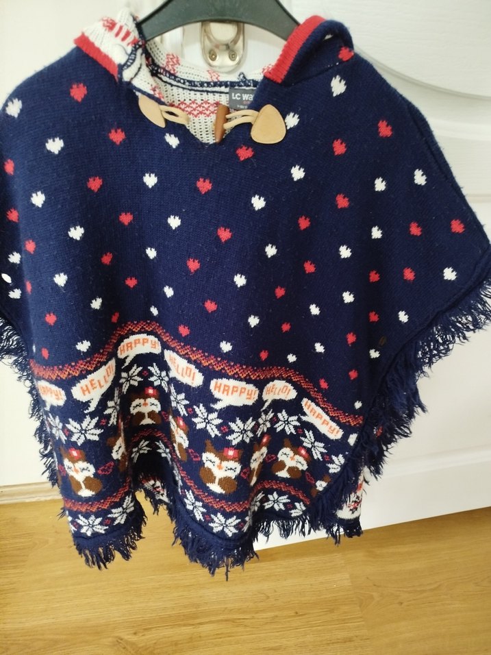 Renkli Nakışlı Bohem Kız Panço - Görsel 3