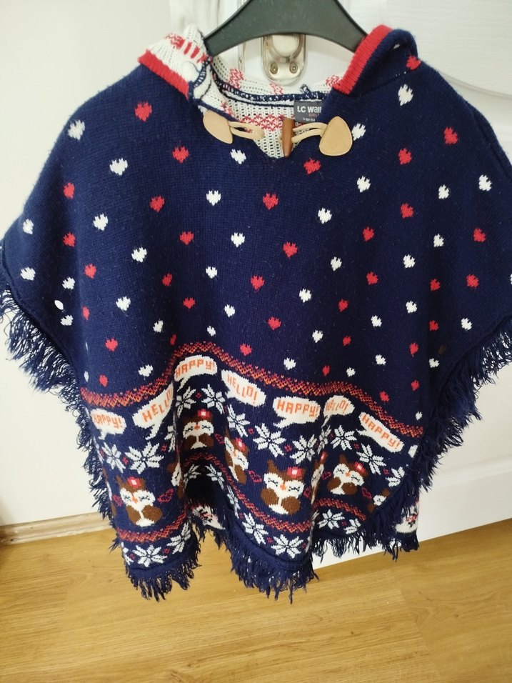 Renkli Nakışlı Bohem Kız Panço - Görsel 2