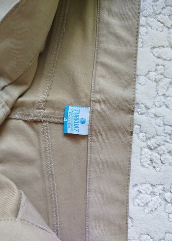 38 Beden Bej Kadın Kumaş Pantolon Midi Boy