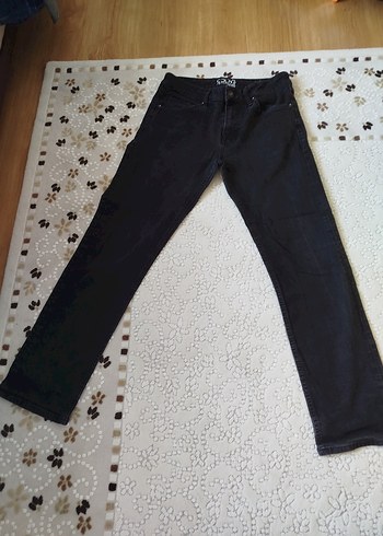Siyah Kadın Midi Boy Denim Jean