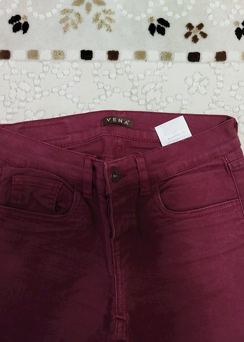 26 Beden Bordo Kadın Kumaş Pantolon Normal Kesim