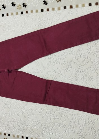 Bordo Kadın Kumaş Pantolon Normal Kesim