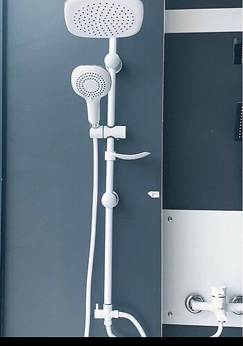 2 adet duş setı 2 adet banyo bataryası beyaz