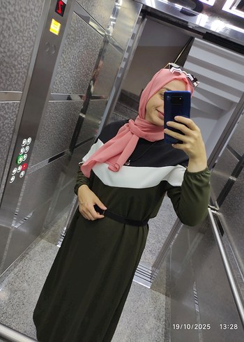 40 beden haki elbise