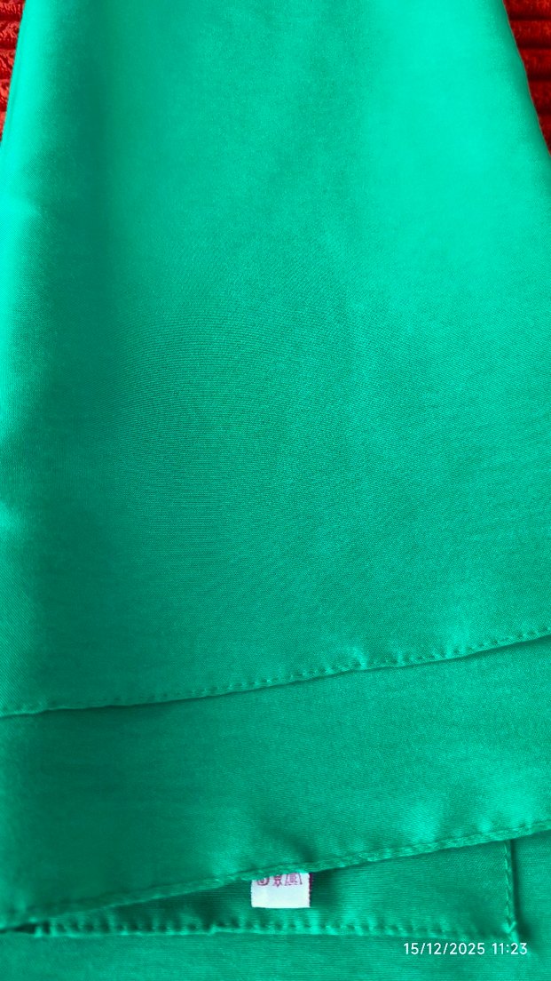 yeşil şal pamuklu kumaş - Görsel 3