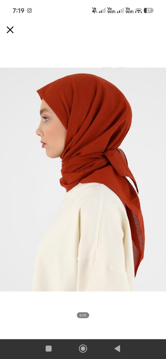 kare esarp organik pamuklu - Görsel 2