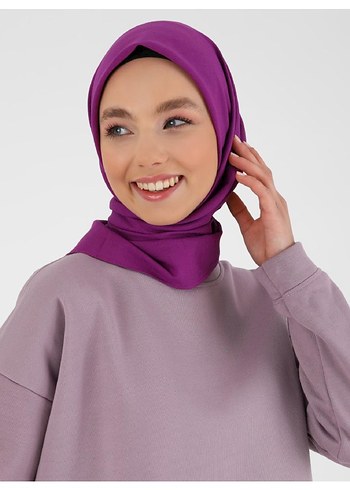 mor esarp pamuklu kumas - Görsel 4