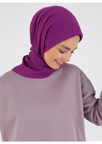 mor esarp pamuklu kumas - Görsel 3