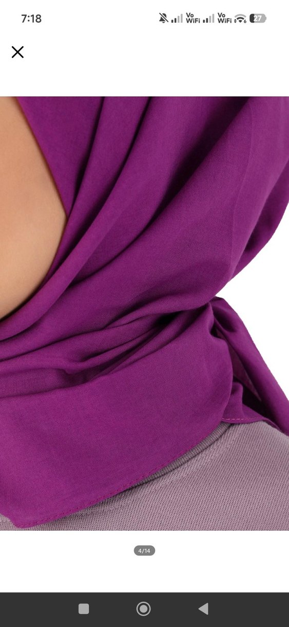 mor esarp pamuklu kumas - Görsel 2