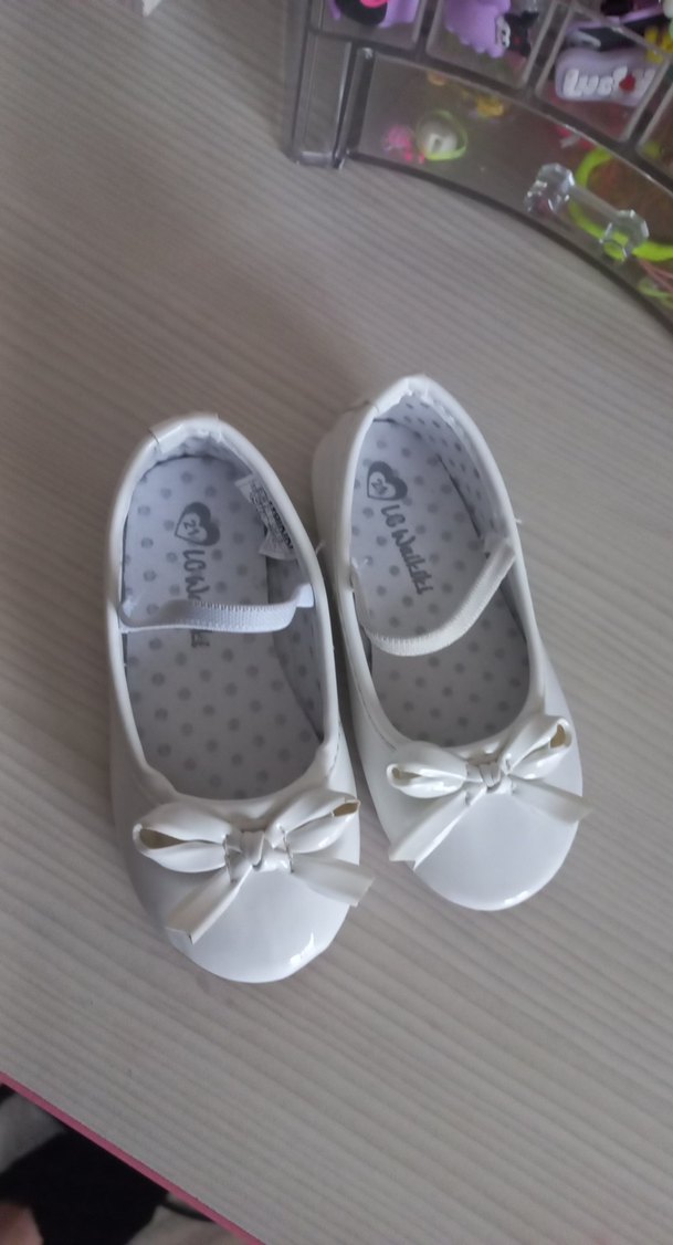 Kız Çocuk Beyaz Fiyonk Detaylı Babet - Görsel 3