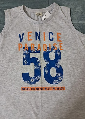 Defacto  Gri Erkek Çocuk Baskılı Kolsuz Tişört - Görsel 2