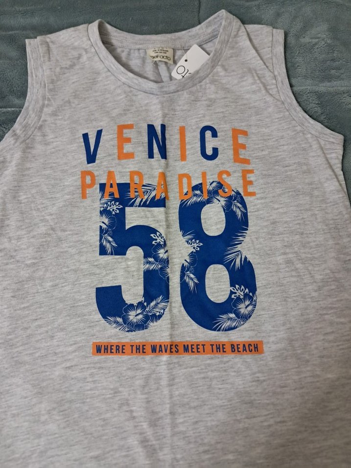 Defacto  Gri Erkek Çocuk Baskılı Kolsuz Tişört - Görsel 2