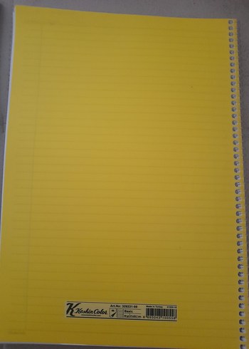  Beden Renk su yeşili ve Sarı Spiralli Defter Seti