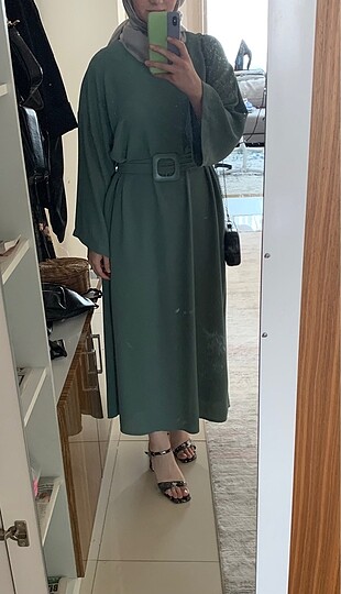 SATILDI-Uzun Krep Elbise